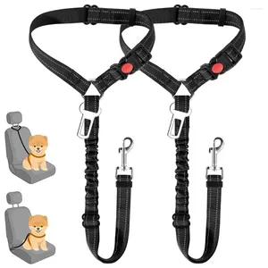 Collares para perros y gatitos 3 en 1 para Collar de coche, correa ajustable para perros, cinturones multifuncionales sólidos, arnés de seguridad para asiento