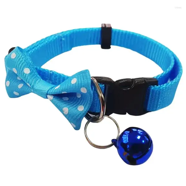 Collares para perros Collar para gatito Identificación de gato con campana ajustable 22-32 cm Suave para identificación de cachorros Niños lindos y duraderos