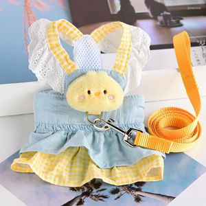 Colliers pour chiens Dentelle Vêtements pour animaux Harnais Robes pour petits petits chiens Chiot Animal Princesse Bichon Poméranie Été Automne Chat Jupes en jean