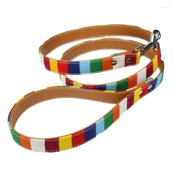 Collares para perros Correa de cuero PU para mascotas, cuerda sólida para correr, cinturón Buldog, arnés para cachorros y gatos, correas de plomo para perros pequeños