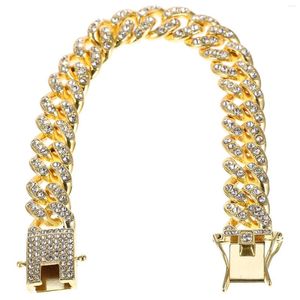 Colliers de chien Leash Puppy Chain alliage collier décoration Ornement de cou en diamant complet pour chiens