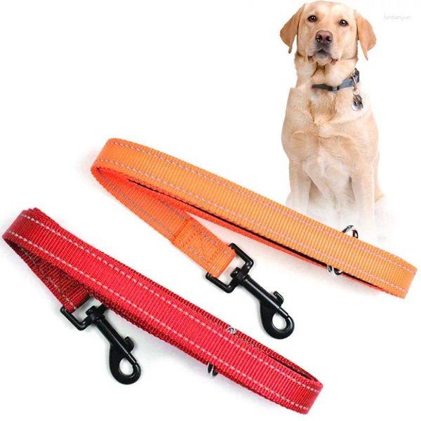 Collares de perros correa de perros cortos correas reflectantes para caminar cuerdas de nylon cadena manija cómodo cuerda de mascota