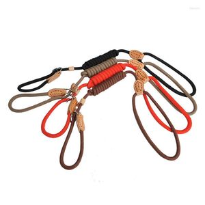 Colliers de chien Laisse Slip Corde Laisse Robuste Tressé Boucle Réglable Collier Laisses D'entraînement Pour Moyen Grand Chiens Accessoires