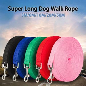 Colliers de chien laisse 1,5m-30m Corche en nylon long pour les chiens moyens de travail ajusté en tête