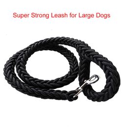 Halsbanden Riemen 130cm LXL Super Sterke Grove Nylon Lijn Legergroen Canvas Dubbele Rij Verstelbare Halsband Voor Medium Grote Honden 230619