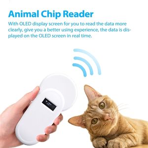 Collares para perros Correas 134 2KHz Pantalla OLED Lector de identificación de mascotas Animal Chip Escáner digital Microchip Identificación de mano Formato FDX B para gato 230717