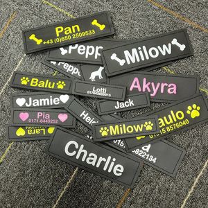 Collares para perros Correas 2 uds Etiqueta personalizada nombre personalizado K9 Correa Collar pegatina reflectante para accesorios 231117