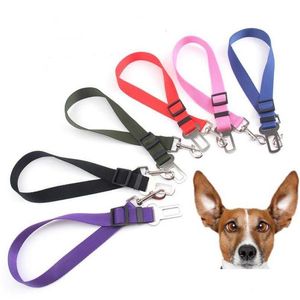 Colliers de chien Laisses 300pcs / lot solide animal de compagnie voyage ceinture de sécurité clip harnais de retenue en plomb largeur 1 pouce longueur 27,5 livraison directe Dhaqh