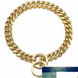 Collares de perros Correo de 45 cm Gran cadena de oro Collar Metal Big Summer Pet Fashion Fashion Checklace Drop entrega Home Garden Dhkby