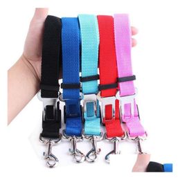 halsbanden riemen 6 kleuren kat autostoeltje harnas verstelbare huisdier puppy pup hound voertuig veiligheidsgordel lood leash voor honden dhgso