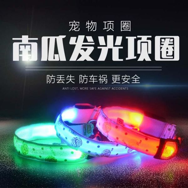 Colliers pour chiens Laisses Anti-Missing Pet Products Led Bulb Cartoon Illuminate Collar Goods