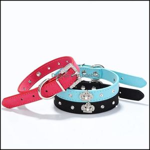 Colliers de chien Laisses Armipet Strass Couronne Charme Décoration Pet Chien Chat Collier Princesse Colliers Pour Chiens 6041024 Puppy Leashes Sup Dhkad