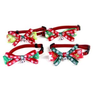 Hondenkragen ontleen kerstmisdierkraag met klokken voorraden ketting bowknot vlinderdas voor puppy baby mini9613126