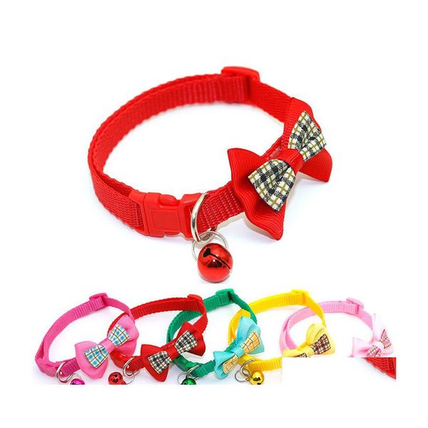 Colliers De Chien Laisses Colliers Arc Réglable Collier Pour Animaux De Compagnie Beautif Cravate Avec Cloches Cadeau De Vacances Pour Chiot Et Chat Inventaire En Gros Dr Dhrqp