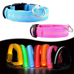 Colliers pour chiens laisses couleurs collier Led Anti-perte/éviter les accidents de voiture pour chiens chiots laisse fournitures produits pour animaux de compagniechien