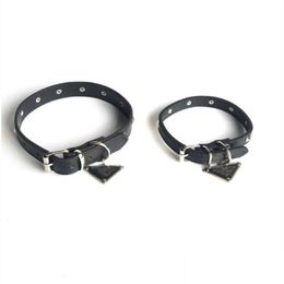 Collares para perros Correas Conjunto de collar de diseñador Letra P Patrón negro clásico Mascota para perros pequeños, medianos y grandes PS1799 Entrega directa Home Garde Dh3Bn