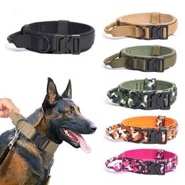 Colliers pour chiens Laisses Ensemble de laisses pour collier de chien Durable pour chien de taille moyenne Accessoires de dressage de berger allemand Collier militaire pour animal de compagnie Tactique Heavy Duty 230612