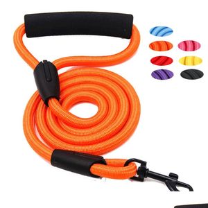 Hondenkragen ontleen hondenriem voor kleine grote honden riem katten huisdieren nylon lood touw pet lange riem buiten wandeling training druppel de dhxvd