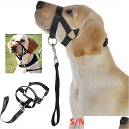 Hondenkragen ontleen aan dogalter halter halti training hoofd kraag zachte leider harnas nylon pet accessoire no pl bite -riemen drop de dhmjb