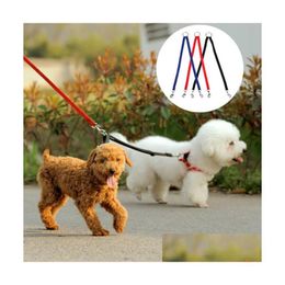 Colliers de chien Laisses Durable Double Marche Couple Chiot 2 Voies Collier Laisse Traction Pour Animaux De Compagnie Ceinture De Corde De Plomb Pour Accessoires Drop Livraison H Dhihl