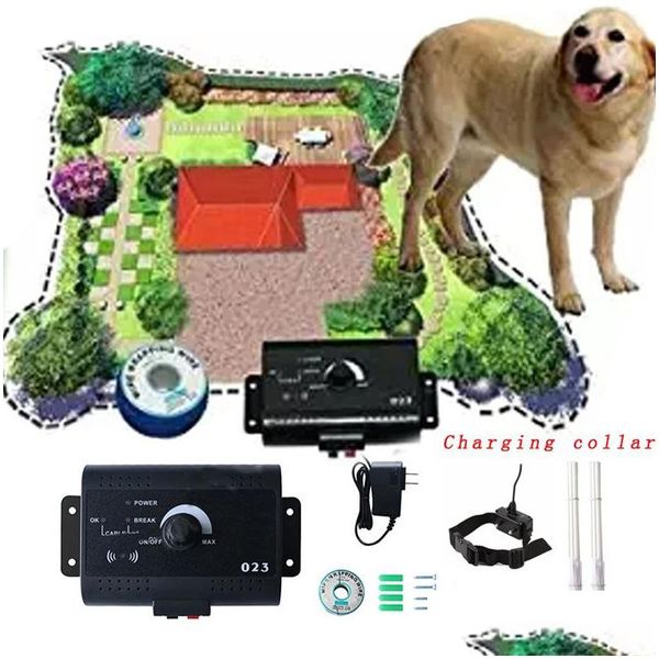 Colliers pour chiens Laisses Système de clôture électrique Entraînement rechargeable étanche pour animaux de compagnie Drop Delivery Home Garden Pet Supplies Dhysz