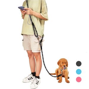 Halsbanden Hondenriemen Vrije handen Hondenriem Trekkabel Nylon Huisdierriem Outdoor Training Hardlopen Schouderbanden voor kleine grote honden Accessoires 231124