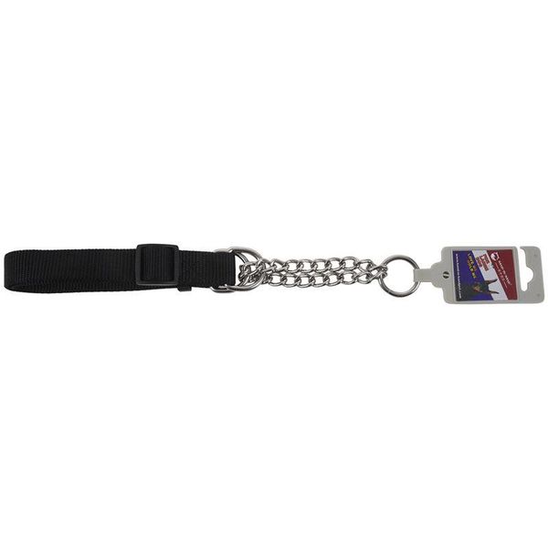 Colliers pour chiens Laisses Gear Martingale Collier de style étrangleur réglable Noir