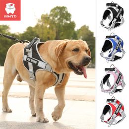 Colliers pour chiens Laisses Kimpets Harnais pour chien Gilet Labrador Retriever Poitrine Vêtements Corde Moyen Grand Chien Réfléchissant Réglable En Plein Air Marche Fournitures Pour Animaux T221212