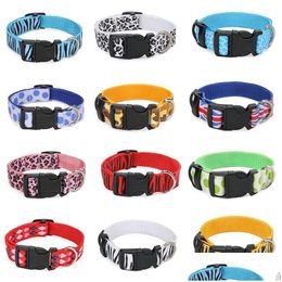 Halsbanden Riemen Luipaard Patroon Huisdier S L Nylon Verstelbare Halsband Voor Kleine Middelgrote Honden Drop Delivery Thuis Tuin Dhyls