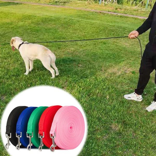 Colliers de chien Longs Training Training Lash Tracking Line Puppy Obéissance Rappel Agilité Plan 10m 20m 30m 50m Pour Play Camp BackyardDog