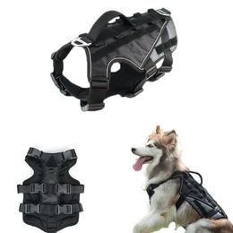 Colliers de chien laisses militaire grand harnais de haute qualité K9 animal de compagnie berger allemand Malinois gilet d'entraînement tactique et laisse ensemble pour chiensDog Lea