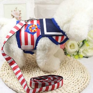 Colliers pour chiens Laisses Marine Harnais pour chien mignon Ensemble de laisse Harnais pour animaux de compagnie personnalisé Laisse Gilet pour animaux de compagnie réglable pour petits chiens Kawaii Accessoires pour animaux de compagnie Articles T221212