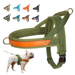 Dog Collars Leashes No Pull Harness Soft Padded Harnesses Vest Reflective Pet Training Durable For Small Medium Large Dogs Bulldog 230619