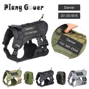 Colliers pour chiens Laisses Nom personnalisé Harnais pour chien Téléphone personnalisé Harnais pour animaux de compagnie réglable et respirant pour gilet de sangle de poitrine pour chien de taille moyenne 230613