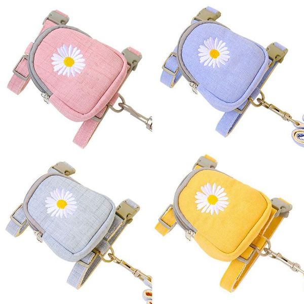 Collares para perros Correas Mochila para mascotas Cachorro Lindo Autoportador Bolsas de sillín con correa de plomo para gatos Viajes Camping Senderismo al aire libre