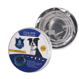 Colliers pour chiens Laisses Collier anti-puces et tiques pour chat de compagnie pour une protection efficace Vermifuge de 8 mois Anti-moustique Insecte Chiot Répulsif Su Otzgl