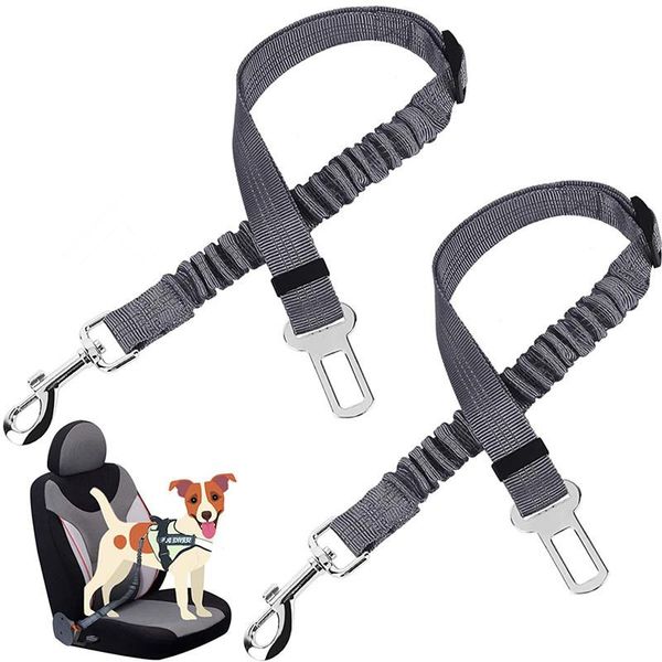 Colliers pour chiens et laisses pour animaux de compagnie, laisse de sécurité pour voiture, coussin élastique réfléchissant pour chat, chiot, ceinture de sécurité, Clip de voyage