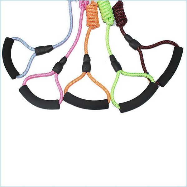 Colliers de chien Laisses Fournitures pour animaux de compagnie Laisse Doggy Double tête Traction Corde Extérieur MTI Couleurs Un Drag Deux Tractions Ceinture Nouvelle Arrivée Dhbvq