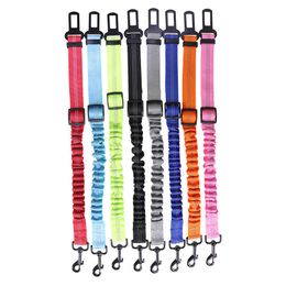 Collares para perros, correas, suministros para mascotas, cinturón de seguridad de tracción, cuerda de coche, amortiguador telescópico reflectante de doble cara, accesorios elásticos Z0609