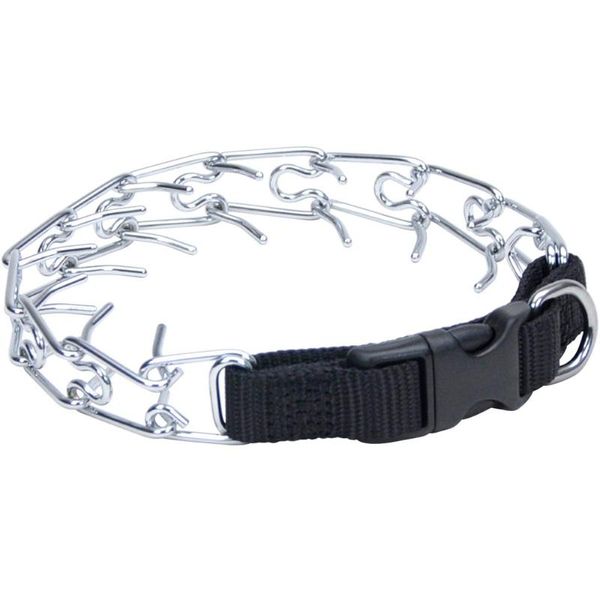 Colliers pour chiens Laisses Produits de dressage pour animaux de compagnie Collier à griffes plaqué chrome réglable Pince avec boucle à pression à dégagement rapide 45 cm / 50 cm / 55 cm / 60 cmDo