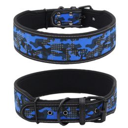 Colliers pour chiens laisses collier de Camouflage réfléchissant pour animaux de compagnie avec boucle pour petits moyens grands chiens respirant doux rembourré plomb Suppli