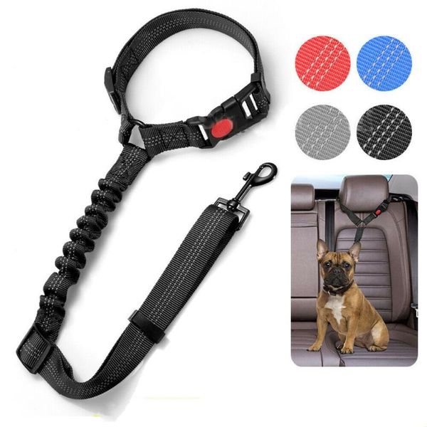 Colliers pour chiens Laisses Harnais de retenue Fournitures pour animaux domestiques Corde de voiture fixe Coussin de ceinture de sécurité pour chien Sécurité