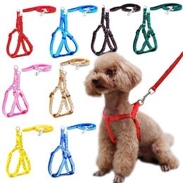 Collares para perros Correas Arnés para gatos pequeños Correa Chaleco ajustable Collar Cachorro Caminar al aire libre Chihuahua Terier Schnauzer Accesorios para perros