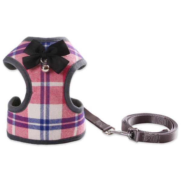 Colliers pour chiens Laisses Petit animal de compagnie Hamster Noeud papillon Rayé Étoile Harnais Gilet Laisse Corde de traction pour bébé Furets Rats Bowknot Sangle de poitrineDog Le