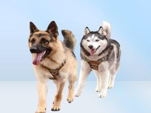 Hondenkragen ontroeren tactische hondenharnas Verstelbare Pet Working Training Service Vest Reflecterende hondenharnas voor kleine medium grote honden 2210172947980