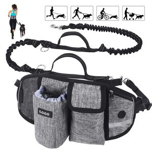 Colliers de chien Laisses Sacs d'entraînement Marche Sac de friandises pour animaux de compagnie Sac banane Mains libres Pochette de bonbons Laisse élastique Bols d'alimentation Stockage Tasse d'eau 230922