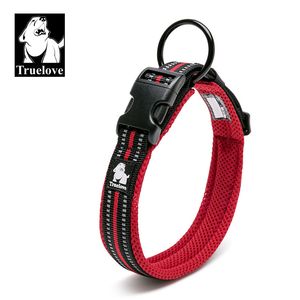 Hondenkragen ontleen Truelove Pet Collar Nylon Verstelbaar Webbing Webbing Gedekte zachte reflecterende duurzame zware training Custom Luxury Cat TLC5011 230403