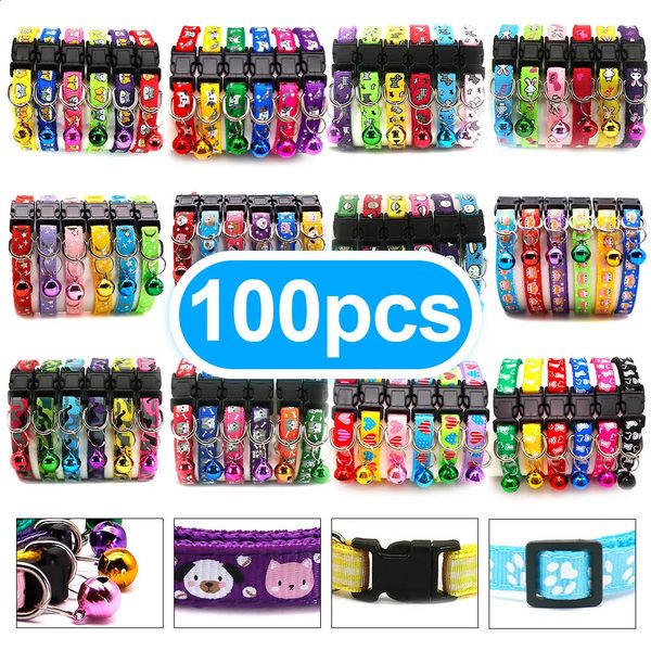 Collares para perros Correas Venta al por mayor 100PCS Collares para mascotas Pequeños y medianos Accesorios personalizados para correas de gatos Collar para perros multicolor Moda 231110