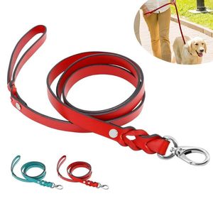 Hondenkragen leer gevlochten aangelijnde Pet Puppy Walking Training Leads Honden Liemen riem voor klein medium groot tractie touw 130 cm