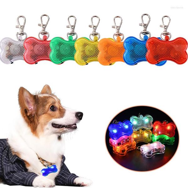 Collares para perros, Collar LED para gatos, colgante brillante, seguridad nocturna, collar de cables para mascotas, decoración luminosa brillante para perros, luz